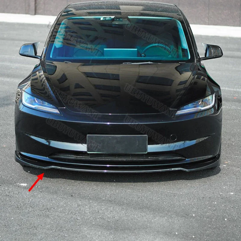 Für Tesla Model 3 2023-2026 Frontstoßstangenlippe Werksverkauf Kinn-Spoiler Splitter Schutz