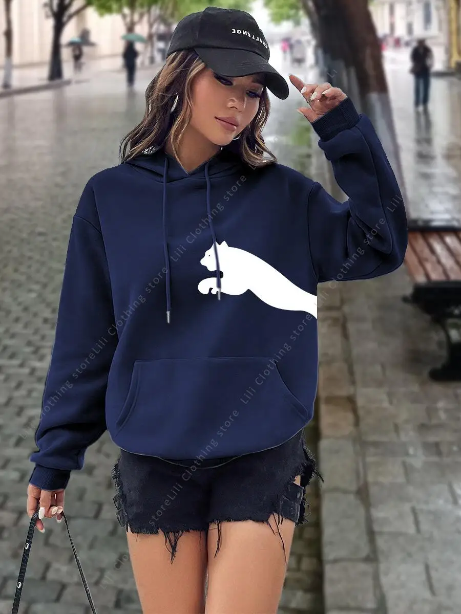 

Women's Hoodies Tops Autumn Winter Fleece Sweatshirt Street Clothes Hip Hop Y2K Designer Pullover Hoodie for Women Clothing 2026