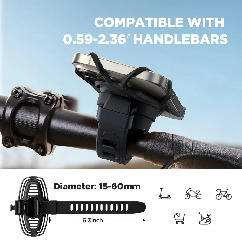 Joyroom 자전거 전화 홀더 자전거 오토바이 전화 마운트 홀더 7.2 ''큰 전화 친화적 인 매우 안정적인 전화 마운트 자전거