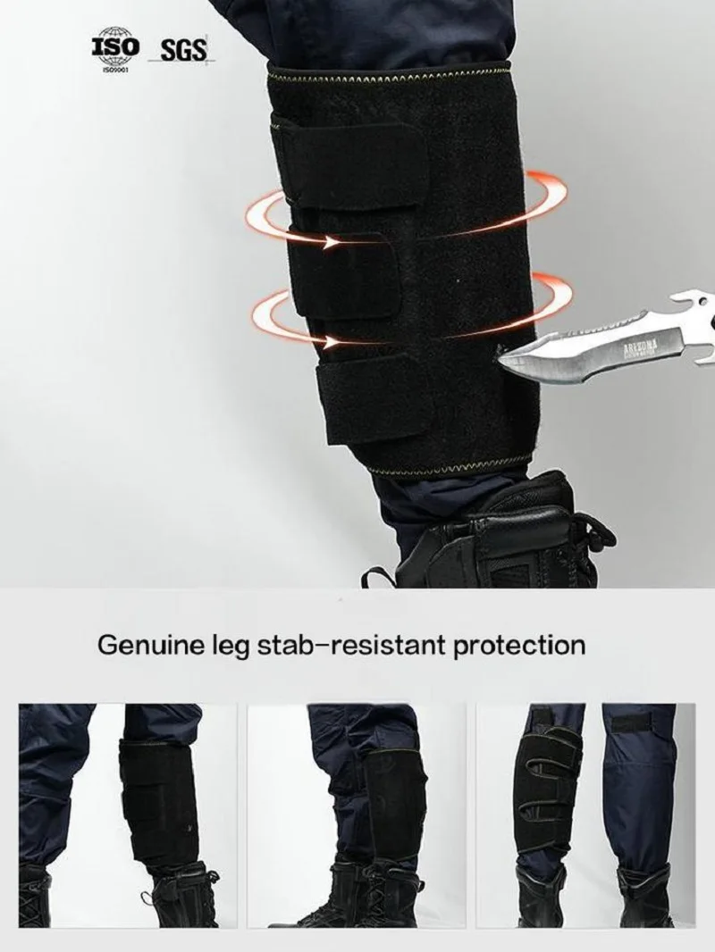SGS Level 5 Stab Resistant Leg Guards Self Defense Stabproof Motorcycle Riding Gear anti-stab Thigh&Calf Protective Armor