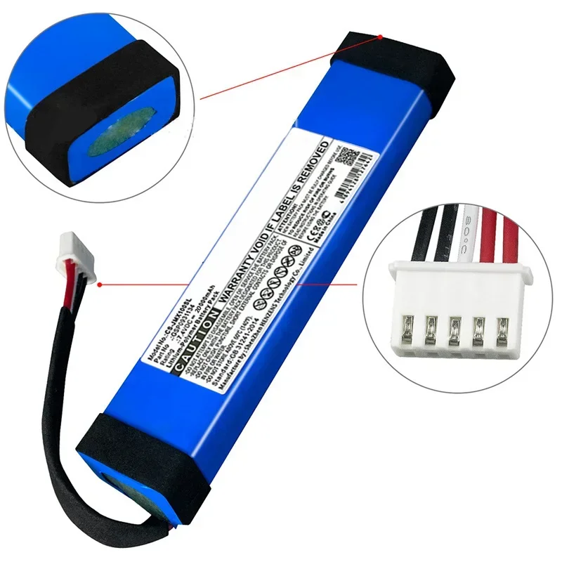 7.4V 5000mAh Battery GSP0931134 Speaker Battery for JBL XTREME / Xtreme 1 / Xtreme1 wireless bluetooth Batteries