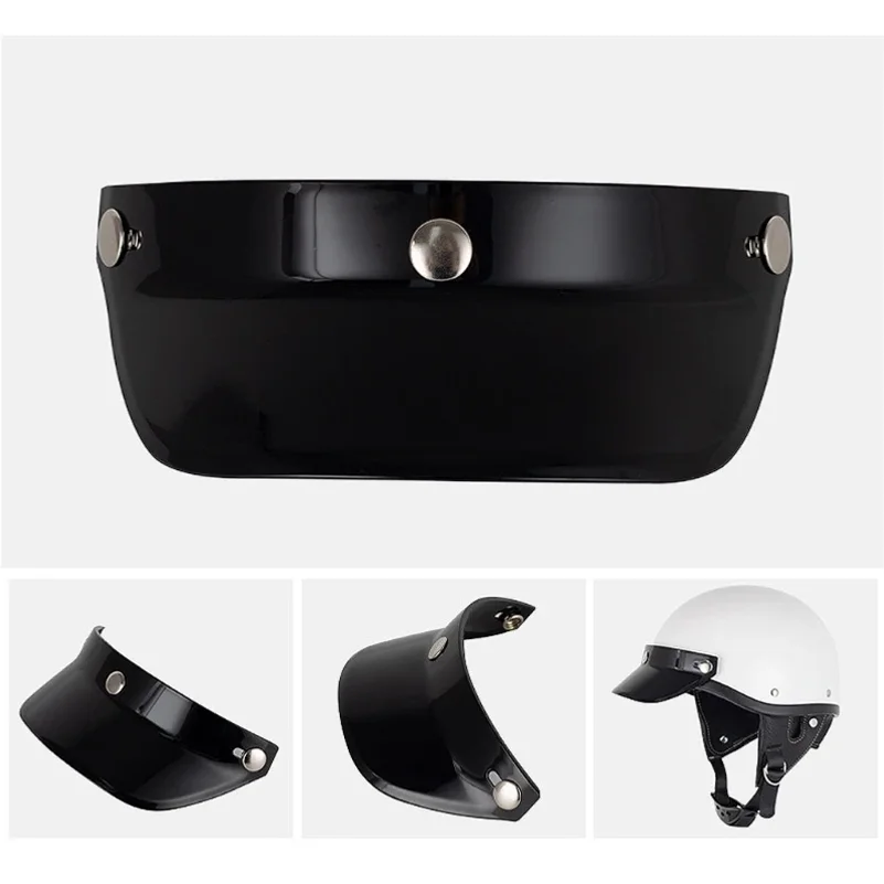 3 Snap-Button Helmet Visor Universal Windproof Flip Wind Shield Motorcycles Accessories For Open Face Motorcycles Helmet view 4