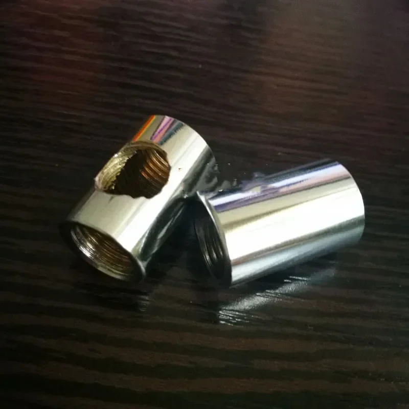 5pcs M10*1mm  Iron Tee, Cylindrical Internal Dental, Straight Tube, 90-degree Adapter, T-shaped Connector, DIY Lighting Fittings