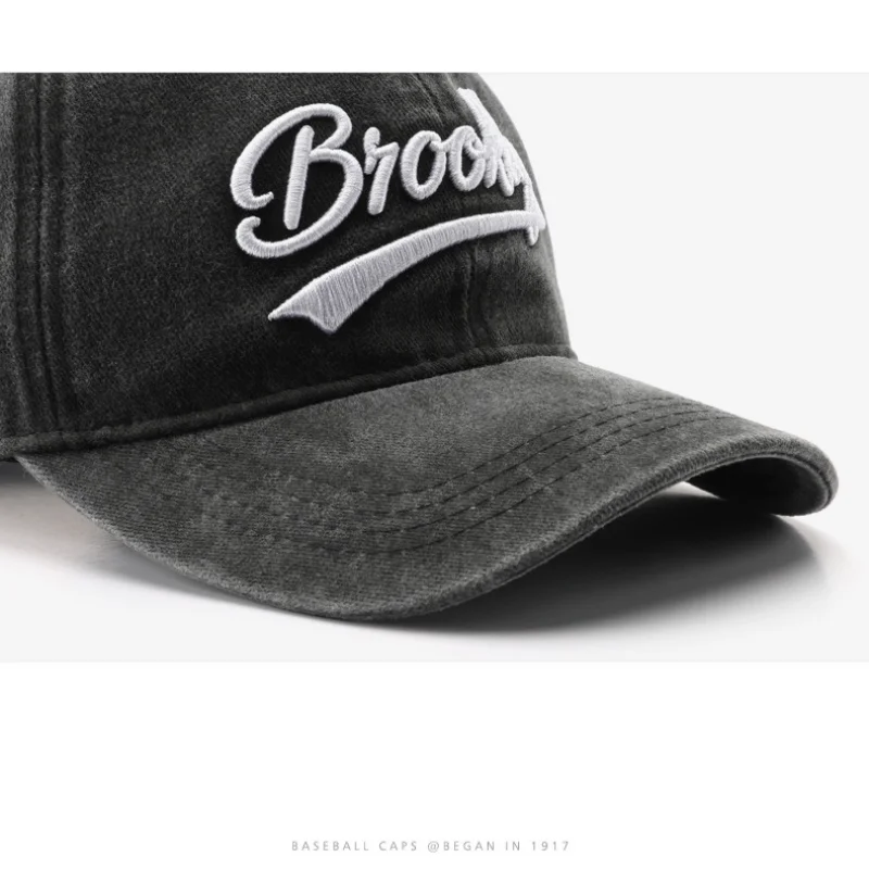 2025 봄/여름 유니섹스 코튼 야구 모자 빈티지 워싱 알파벳 ALWAYS 자수 - 힙합 스타일 스냅백 디자인