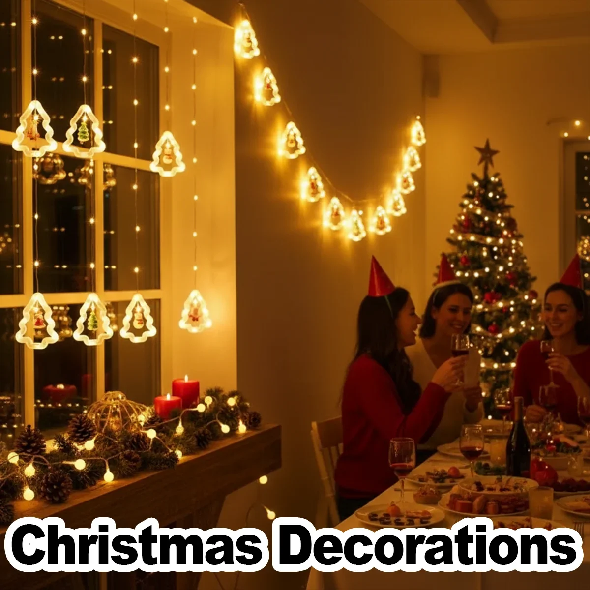 

Pop Christmas String Light Led Lights With Remote Holiday Usb Fairy Warm White Outdoor Patio Remote Control Garden Party Multico