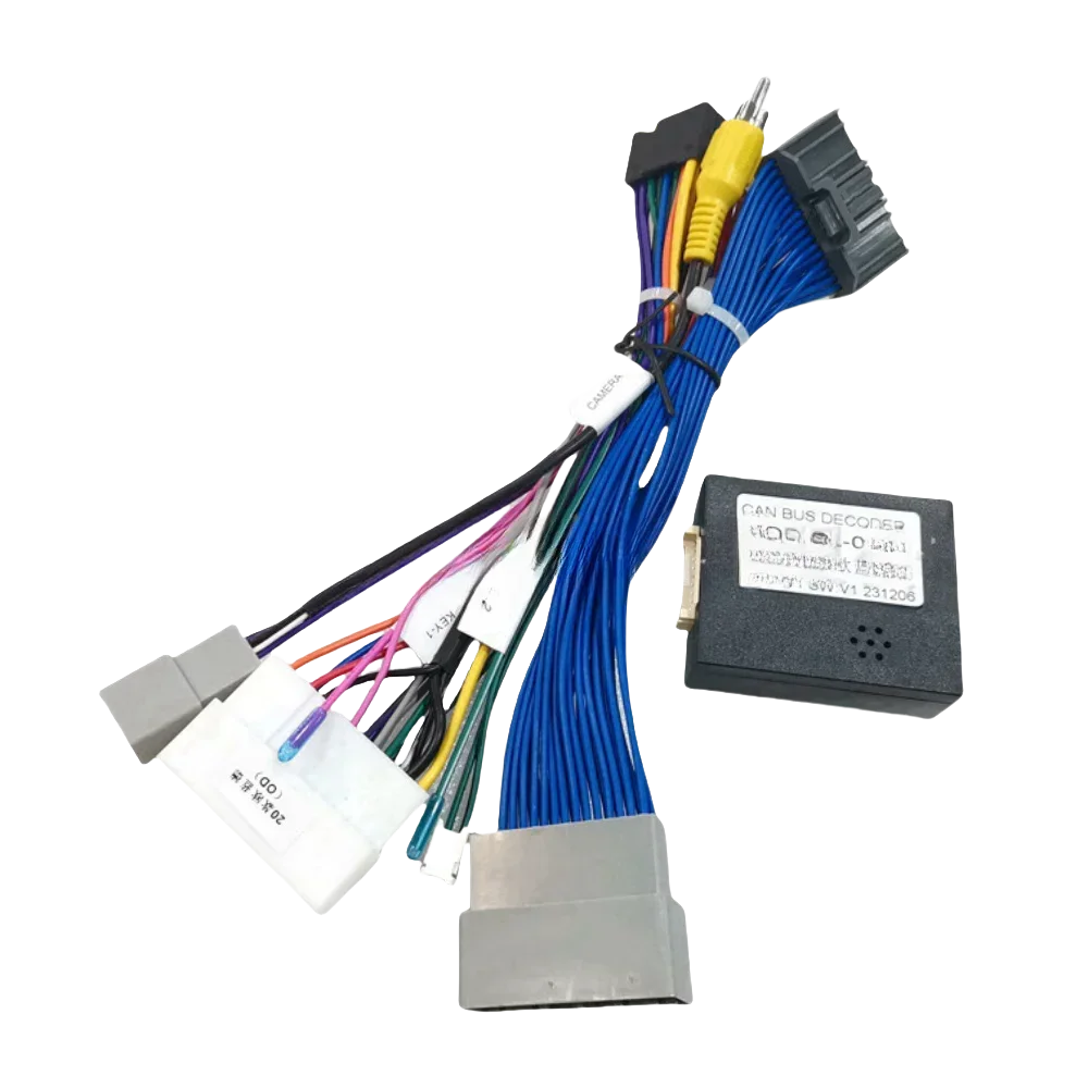 Автомобильный 16-контактный жгут проводов радиоприемника Canbus Box для Mitsubishi Outlander Pajero 2020, большой экран, стерео провод, послепродажный адаптер Android