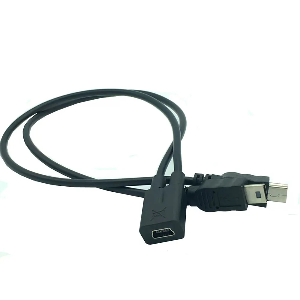 Mini USB Mini Female Head 1/2 5p Male Head Simultaneously Connected With Driving Recorder and Navigation Device Charging Cable