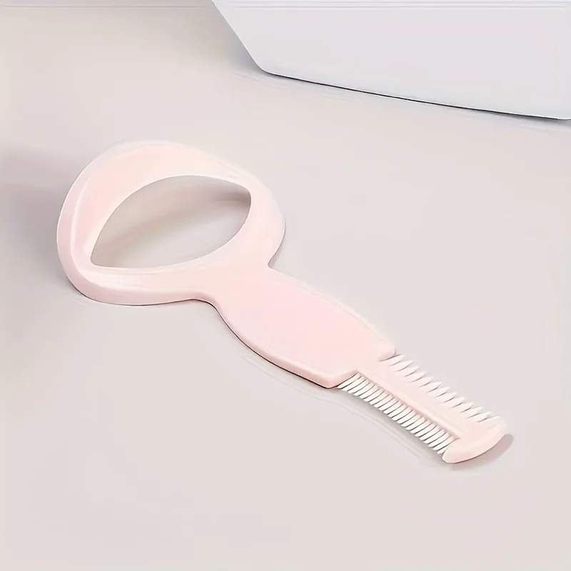 2 pcs 3-in-1 Eyelash Tool - Dual-End Tweezers & Brush, Ergonomic Handle, No Battery, Easy for Beginners