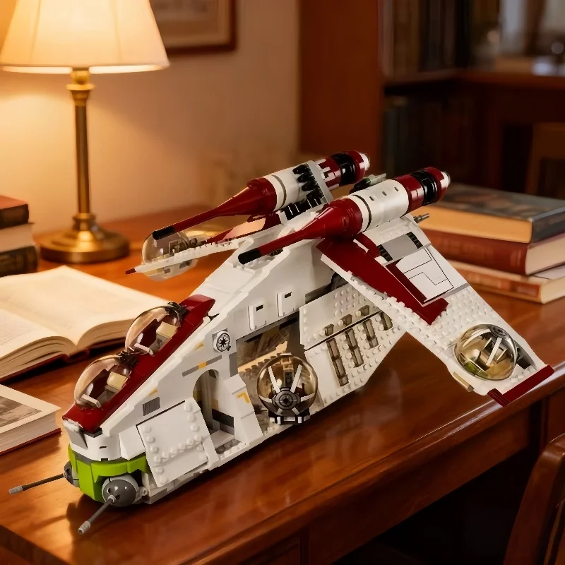 "2025 Nieuw Model 1228 STKS Republiek Kanonneerboot Bouwstenen Speelgoed Cadeauset voor Kinderen, Militair Schip STEM Bouwpakket, Kerstmis B