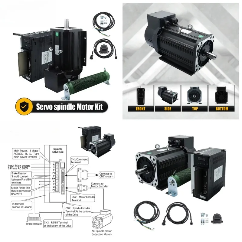 

Industrial High Torque Spindle Servo Motor & Driver Kit for CNC Router