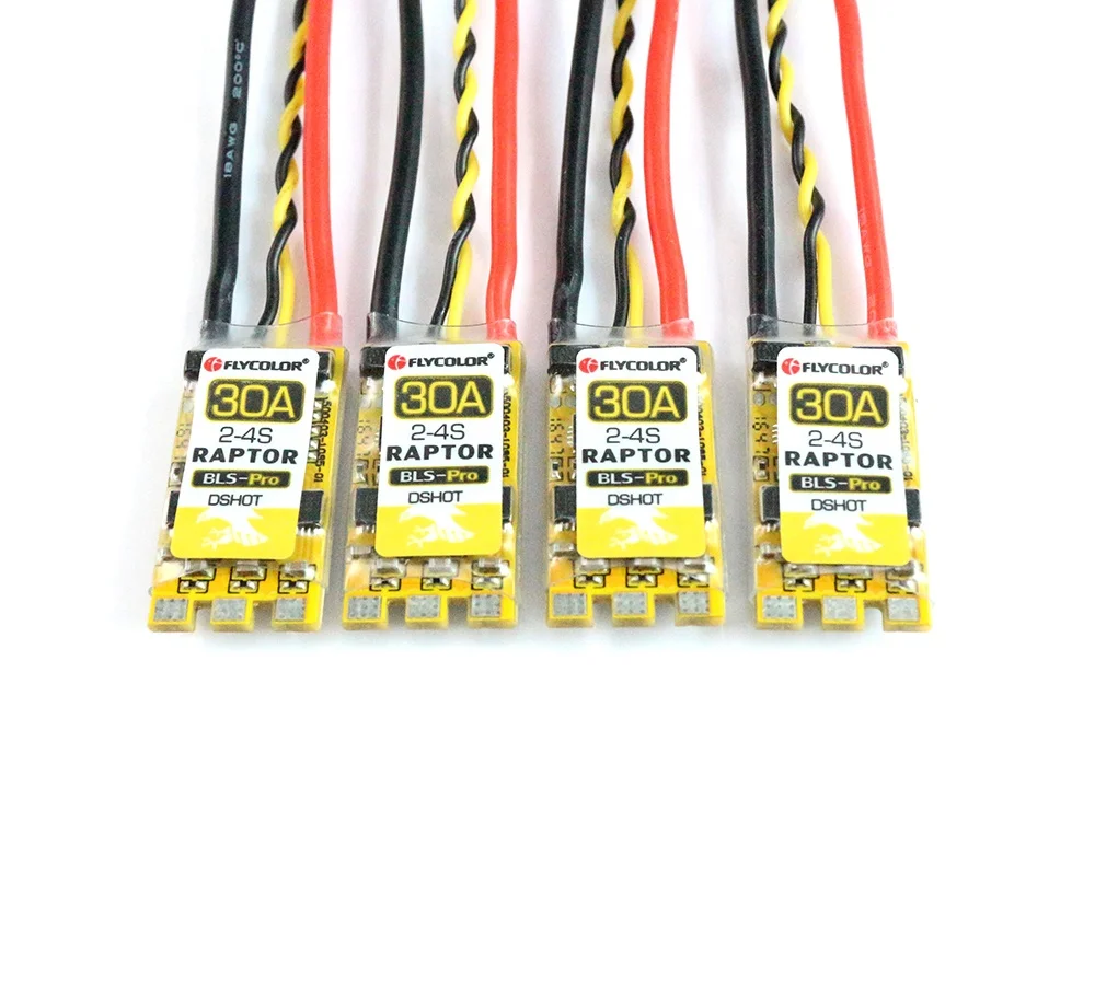 

Flycolor Raptor BLS Pro BLHeli-S 30A пластиковый бесщеточный ESC DSHOT 2-4S для гоночного дрона FPV RC мультикоптера