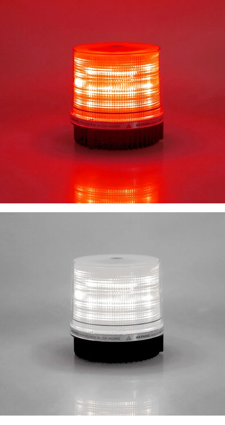 Remote battery LED flash charging wireless amber emergency magnetic flashing warning light, suitable for heavy-duty vehicles 12V