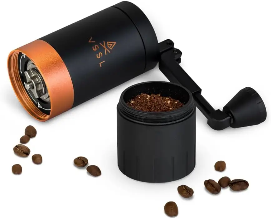 

Java G45 Coffee Manual Coffee Grinder, Up To 45 Gram Capacity, Stainless Steel Conical Burr, Carbon