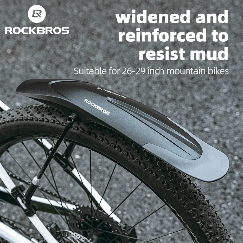 ROCKBR Bike Mudguard Widen Quick Release 26-29 Inch MTB Road Durable lnnovative Installation Fender Bicycle Accessaries