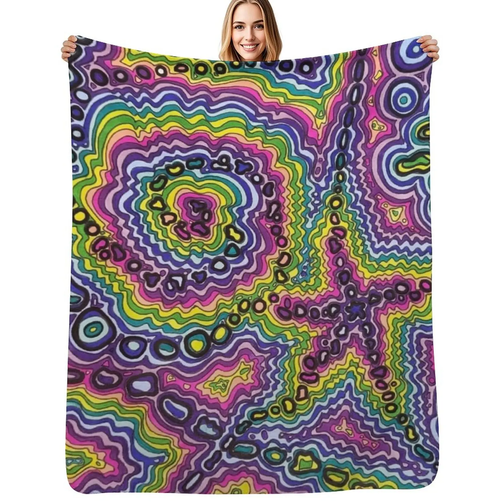 

Bubble Effects Throw Blanket wednesday Beach manga for babies Blankets