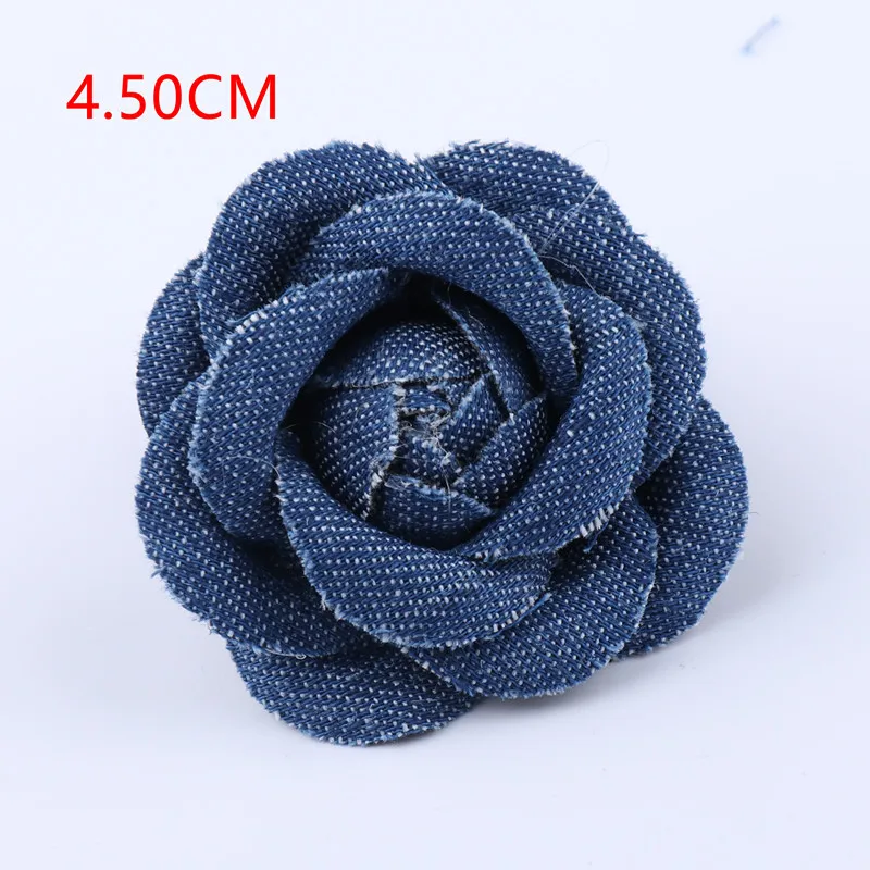 10 teile/los Denim künstliche handgemachte Blumen Jeans rock Jeans Kleidung Dekoration DIY Accessoires – Detail 9