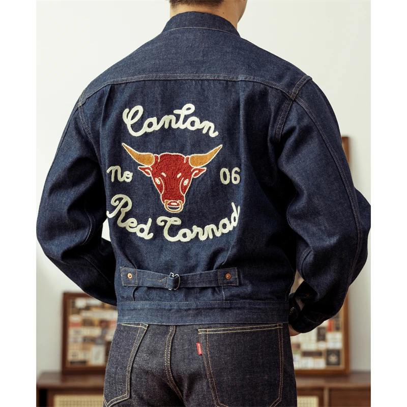 Red Tornado NOIR Collection Ox-Head Embroidery Type 1 Denim Jacket Indigo 506XX