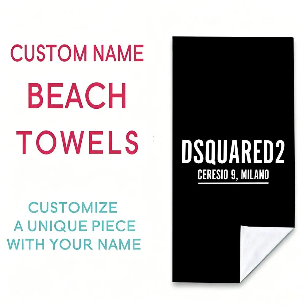 D-Dsquared2 Towel Towel Beach Towel Oversized Quick Dry Towel Absorbent Soft Swim BeachTowels for Men Women
