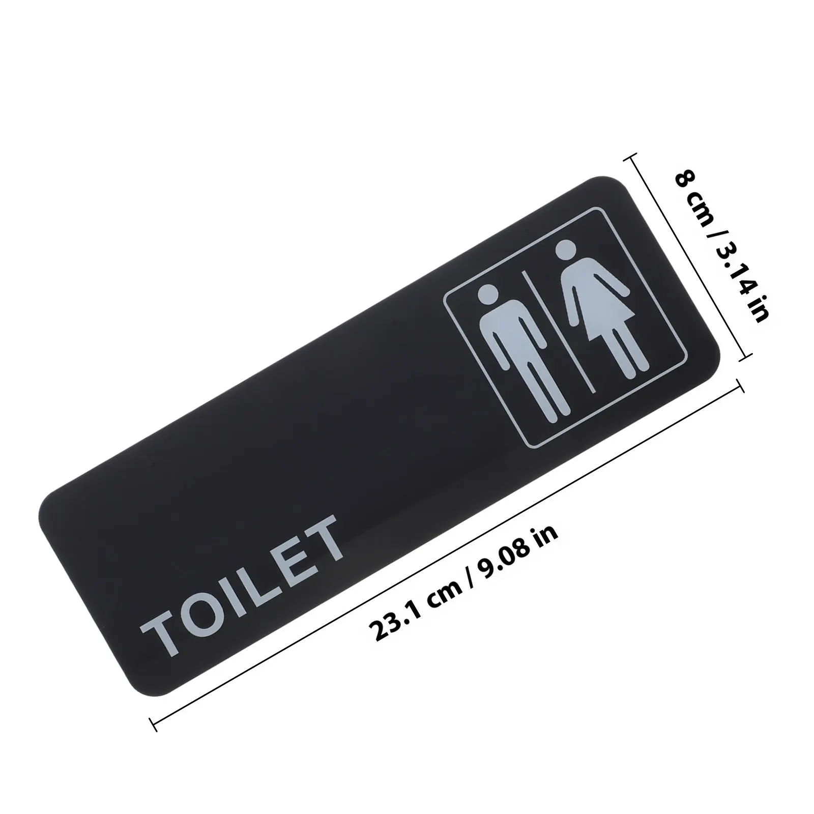 Plastic Bathroom Signs Set Men and Women Restroom Door Signs Self-Adhesive Washroom Identification Markers for Home Office