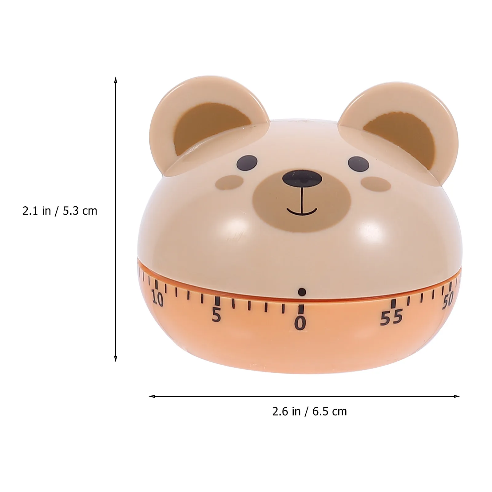 

1pc Cooking Khaki Countdown Timer For Kitchen Baking Study Learning Reminder Autism Time Control Student Mechanical Timer