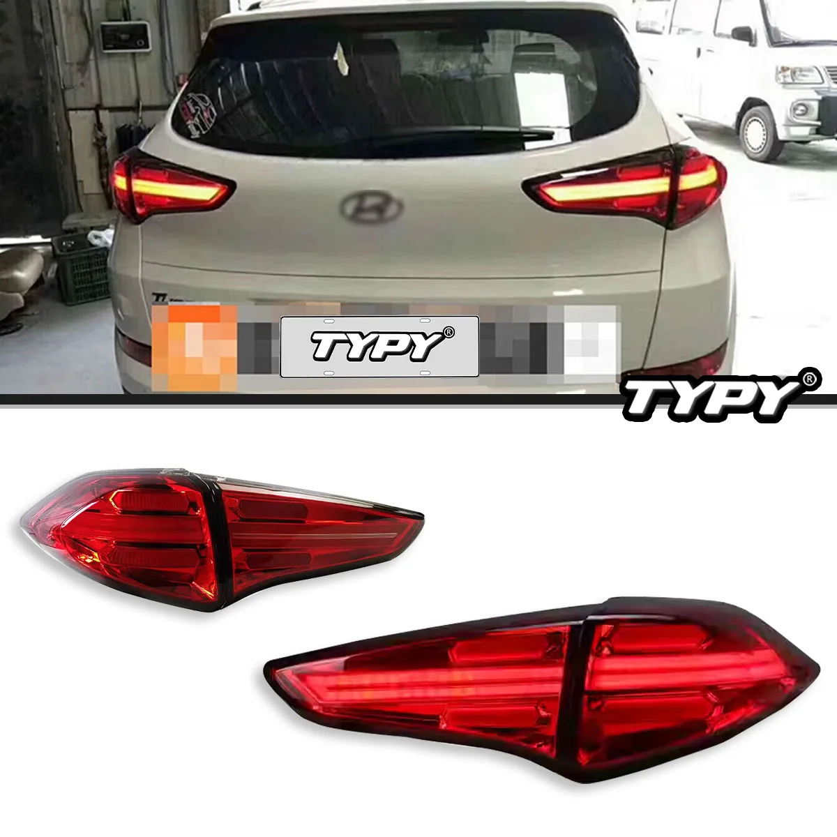 

TYPY Car Lights for 2015-2018 Hyundai Tucson – LED Projector Taillights, Daytime Running Lights, Automotive Accessories