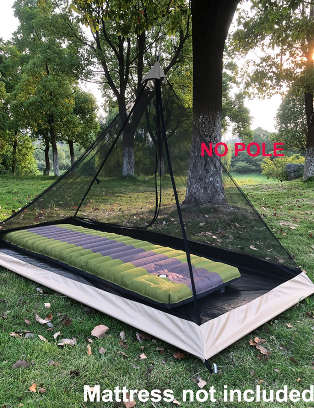 Kamperbox MT380 Moisture Proof Camping Tent B3 Micro Mesh Single Person Tent Glass Fiber Pole PU Polyester Bottom Outdoor Tent