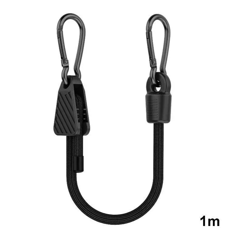 Luggage Elastic Tie Strap Anti-slip Packing Rope Bungee Cord with Carabiner Hook for Camping Travel Outdoor