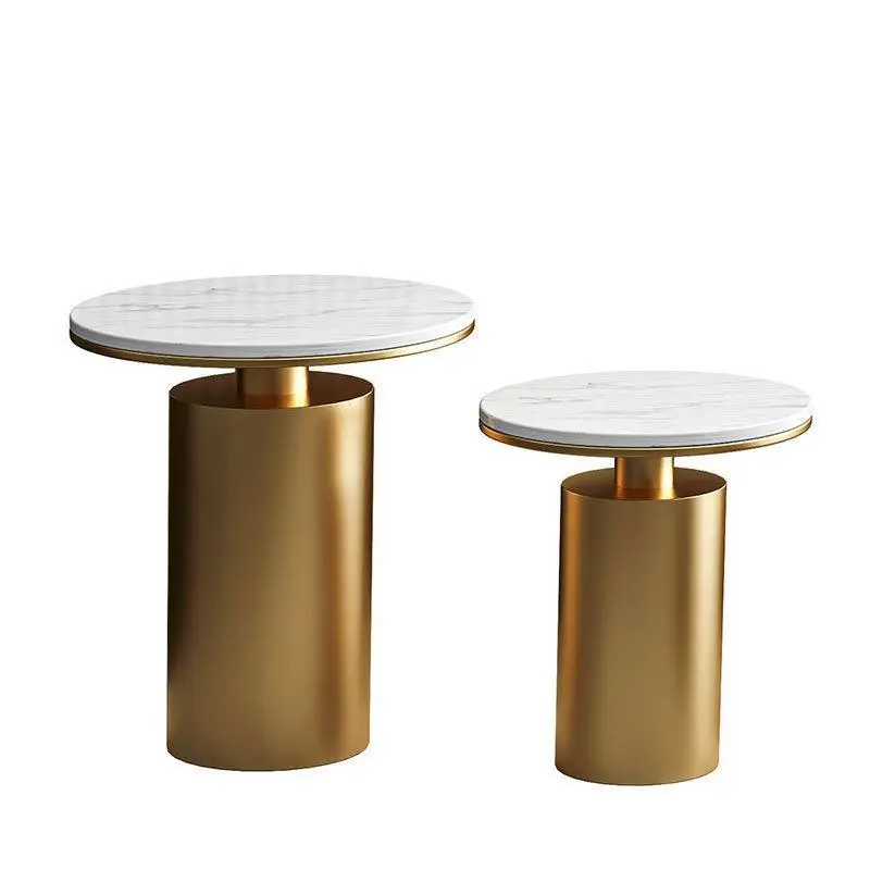 

Light luxury edge rock slab corner modern simple living room sofa side table