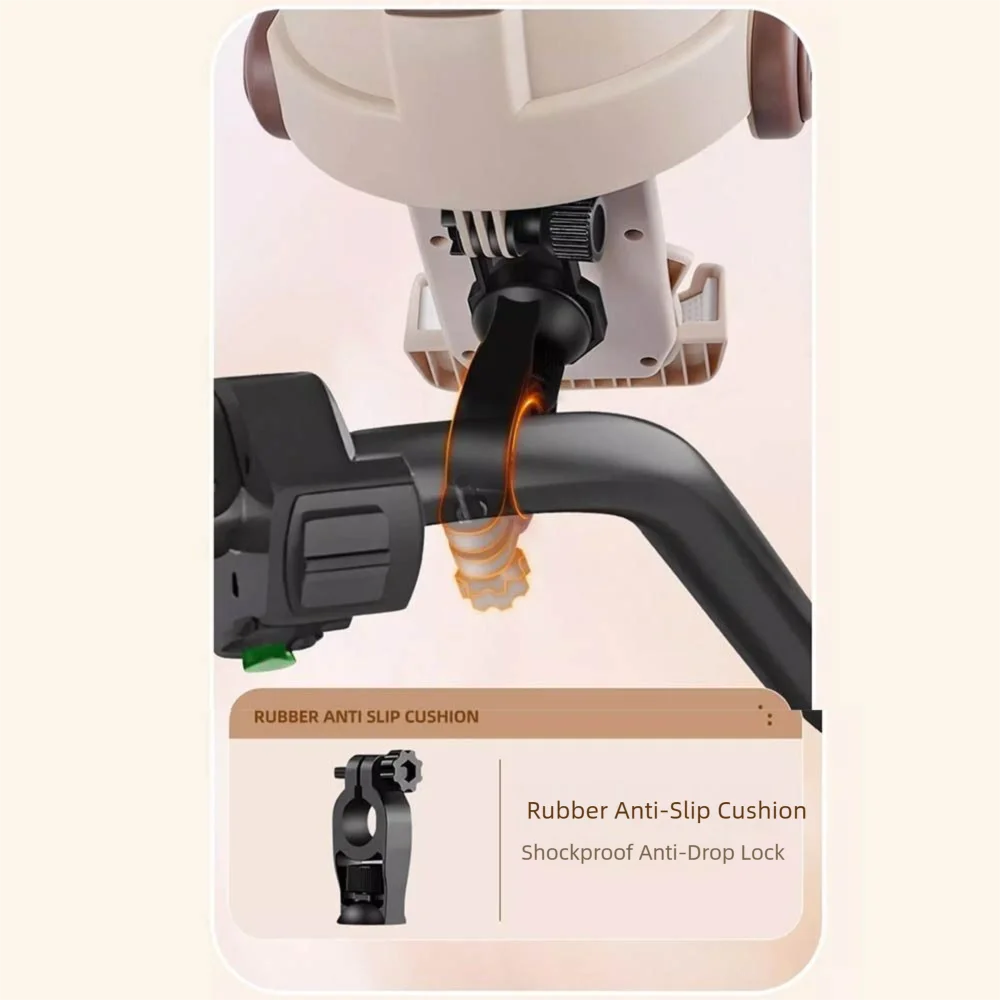 Waterproof Motorcycle Mobile Phone Holder Sunshade Adjustable Navigation Phone Holder Anti Vibration Cradle Clip