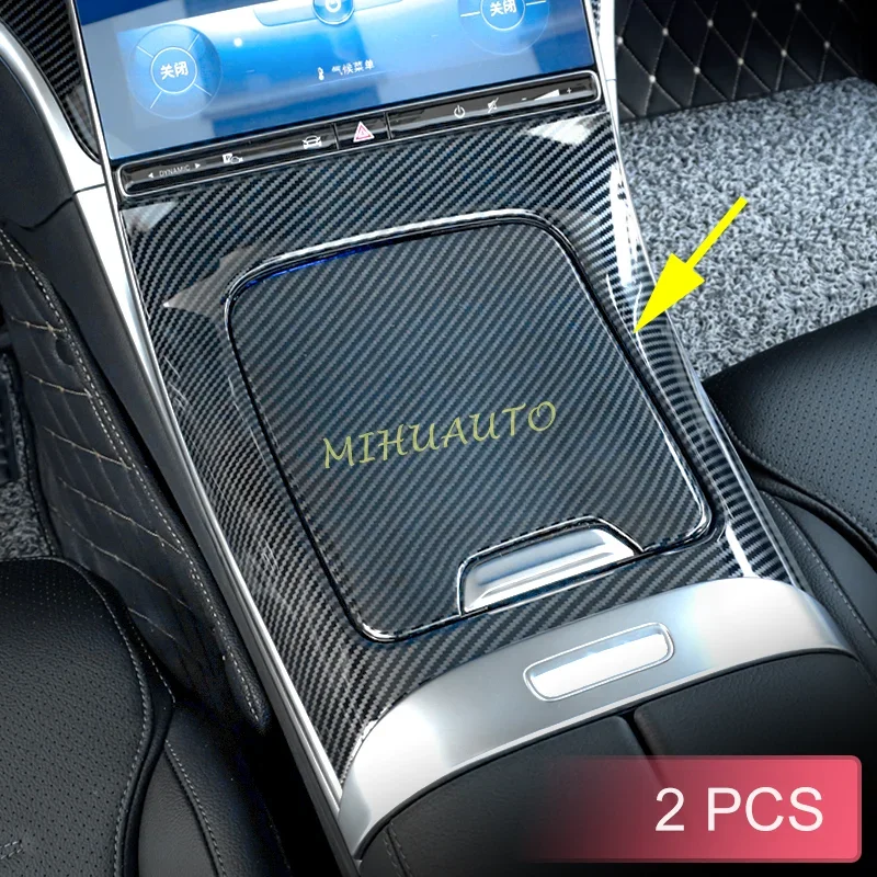 

Углеродное волокно, внутренняя центральная консоль, стильный держатель для чашки, накладки для Mercedes-Benz C200 C220 C300 W206 S206 2022-2025