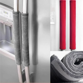 냉장고 문짝 손잡이 커버, 주방 가전 장식, 냉장고 오븐 손잡이, 미끄럼 방지 문짝 손잡이 보호대, 블랙 그레이 레드, 2 개/세트