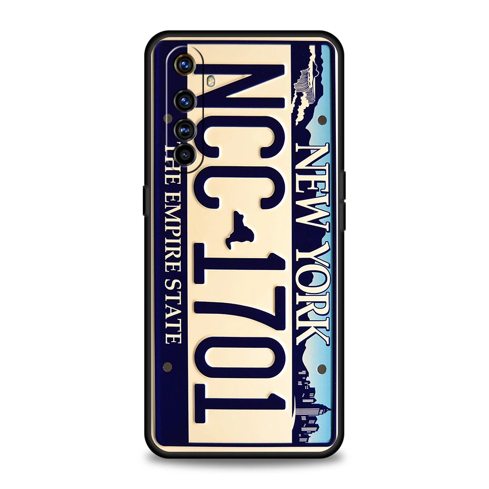 Retro Funny License Plate Number Phone Case for Realme 8 9 10 8i 9i 6 7 GT2 C21 C25 C11 GT Neo 3T Pro Plus 5G Shockproof Shell