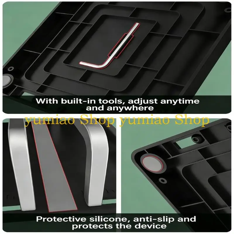 587B Vertical Laptop Stand Holder Adjustable Desktop Notebook Dock Vertical Laptop Stand Space Saving for Laptop Accessories