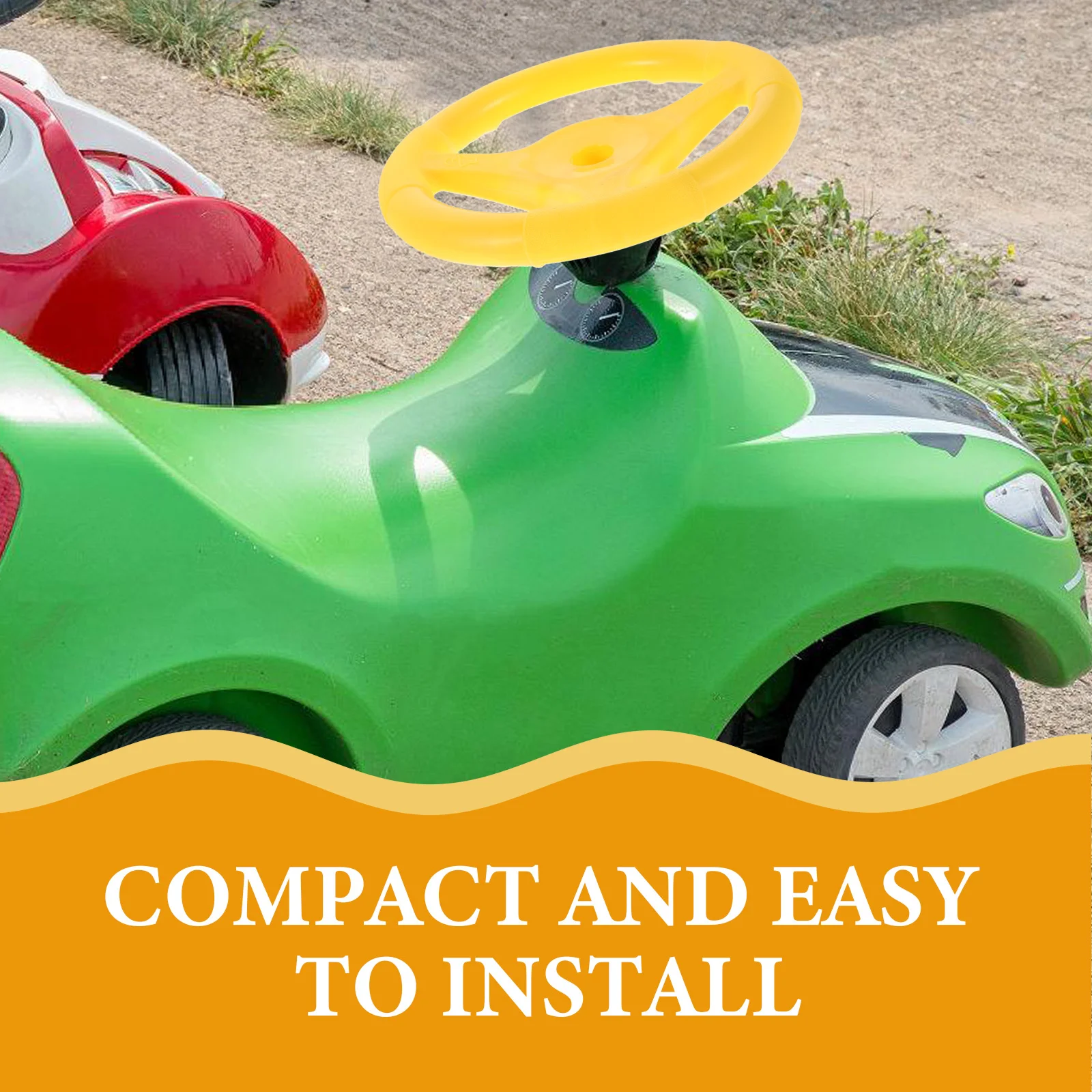 Volant en plastique pour enfants, 1 pièce, accessoire pour balançoire en plein air, voiture, jeu de Simulation, conduite interactive pour tout-petits