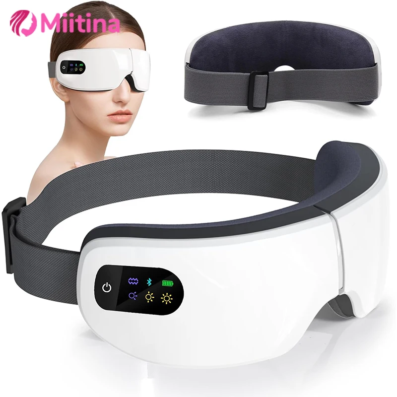 

Eye Massager with Heat Vibration 4D Smart Airbag Electric Eye Massage Instrument Beauty With Bluetooth Music Relieve Fatigue