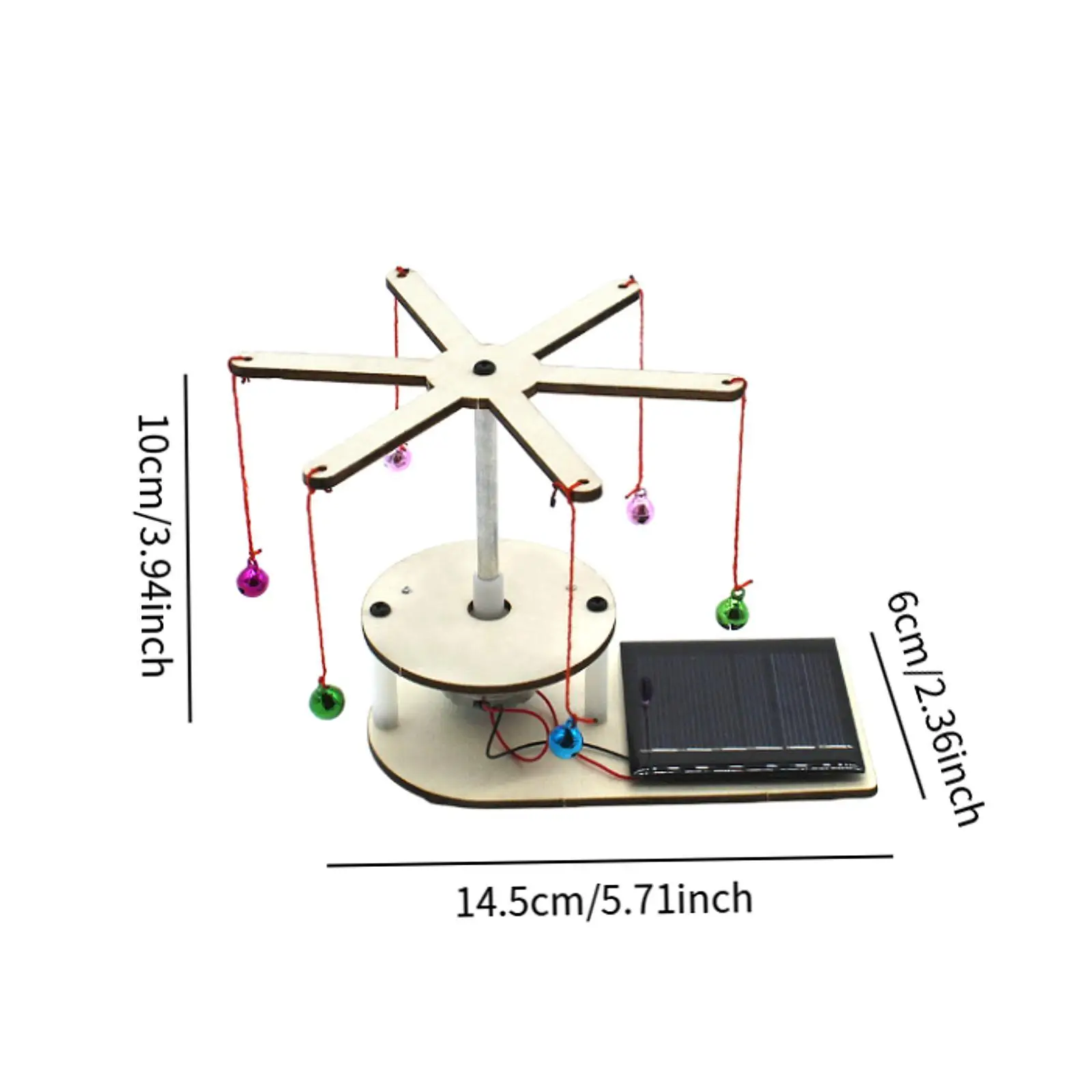 3xDIY Science Experiment Kit Science Solar Rotating Bell Physics Learning Toys Building Toy for Boy Girls Birthday Gift