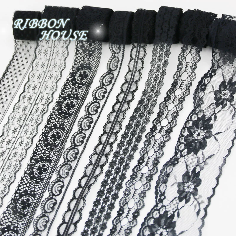 （10 lace/lot）white lace fabric Webbing Decoration Lovely gift packing Material ribbons mix