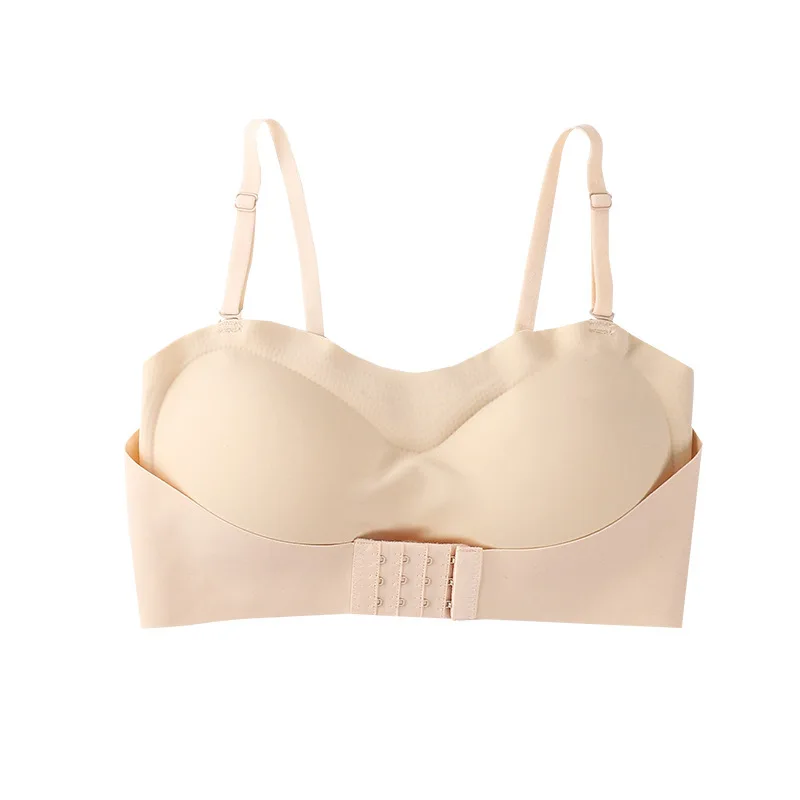 Strapless underwear for women gathering non-slip bra beautiful back strapless bra wrapping bra with no marks and no sagging
