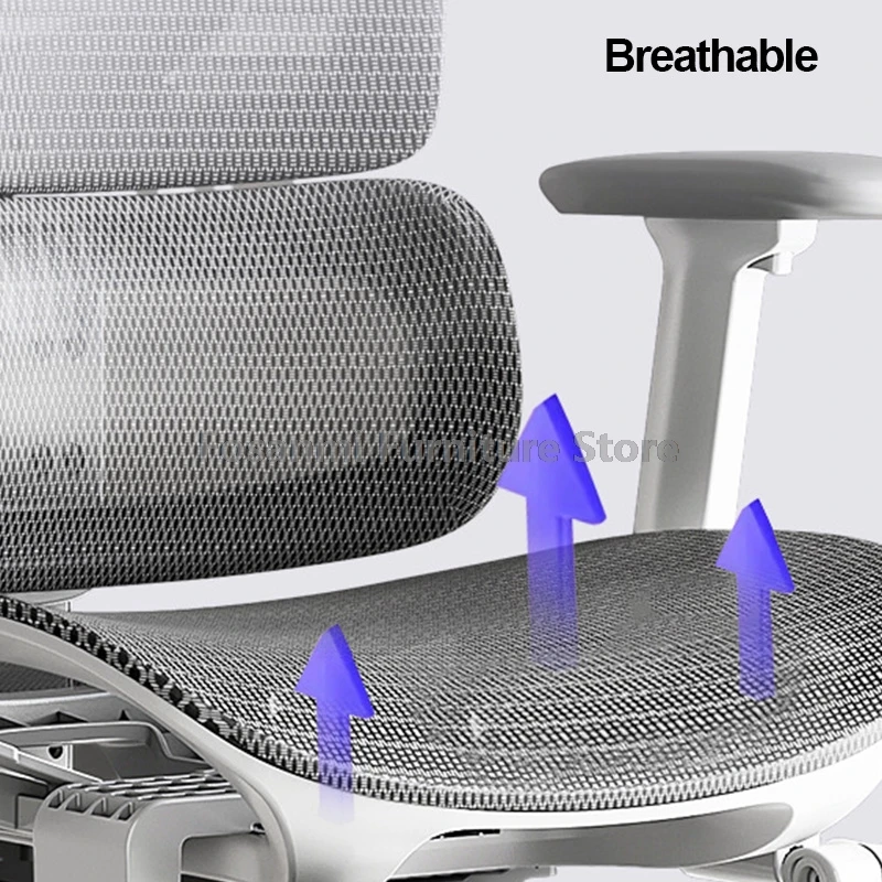 Sedia da ufficio ergonomica con supporto lombare e poggiatesta Sedia da computer da gioco per la casa in rete con braccioli Sedia girevole da scrivania comfort