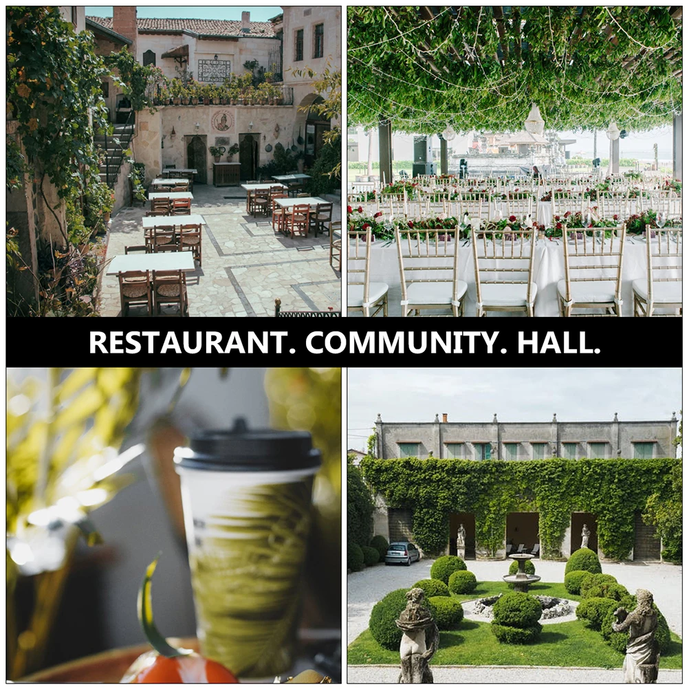 

100Pcs Simulated Bamboo Branches Decorative Leaves Plastic Material Home Office Party Banquet Decoration