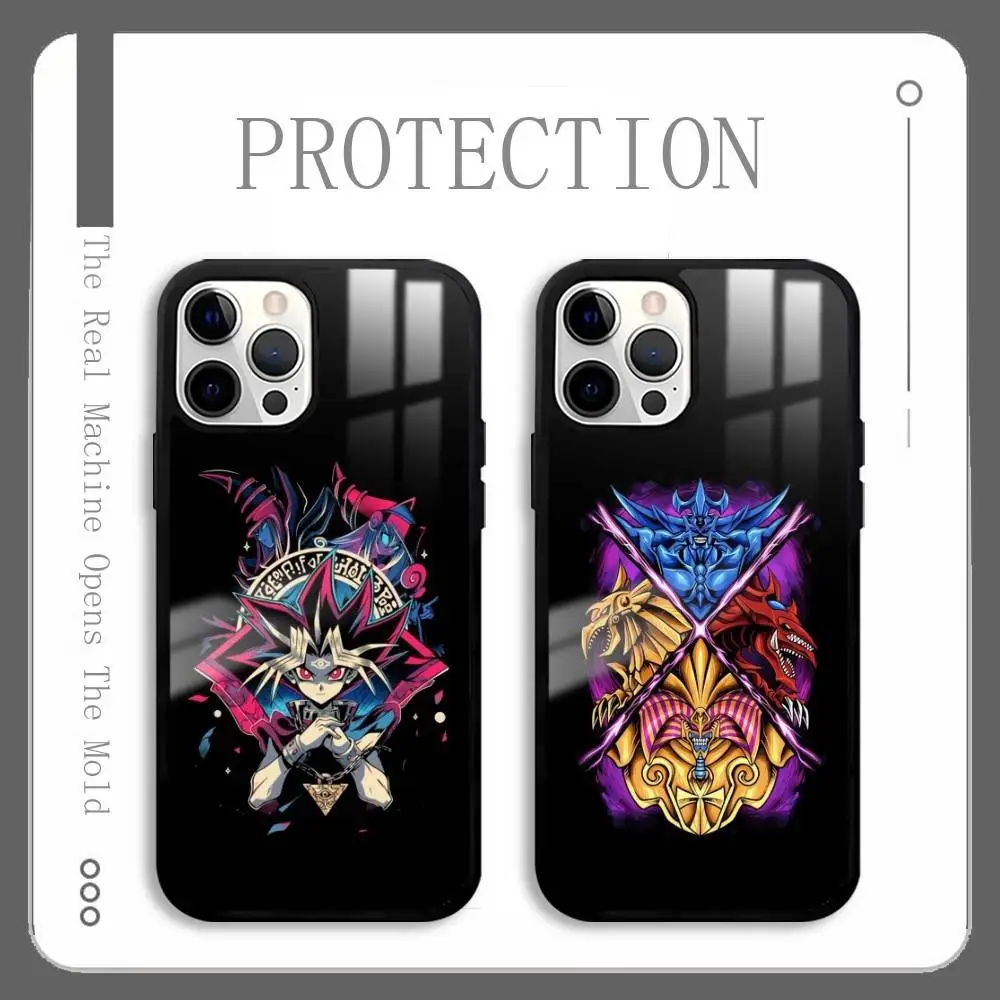 

Anime Y-Yu Gi Oh YugiohS Phone Case For IPhone 16 15 14 13 12 11 Pro Max Plus Mini Plus Hard Mirror Surface Protect Funda