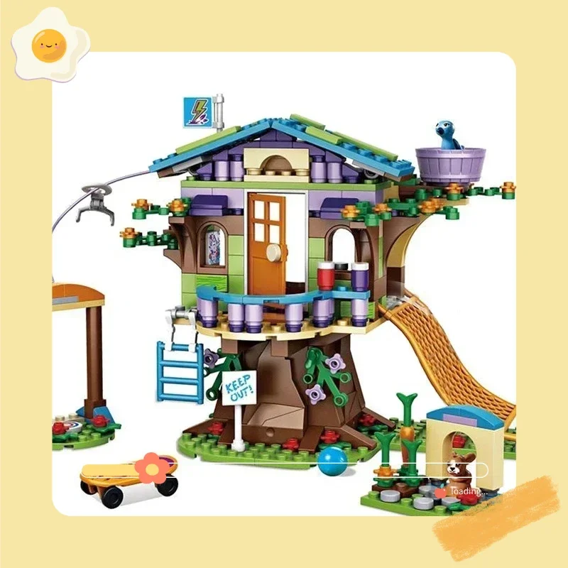 Moderne Boomhut Klassiek Model Bouwstenen MOC Display DIY Bricks Speelgoed voor Kinderen Kerst Verjaardagscadeau