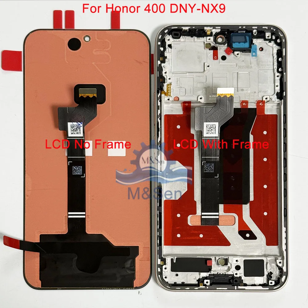 6,7 Zoll Original AMOLED LCD-Display mit Touchscreen für Huawei Honor 400 Lite / Honor 400 DNY-NX9 / 400 Pro DNP-NX9 Rahmen