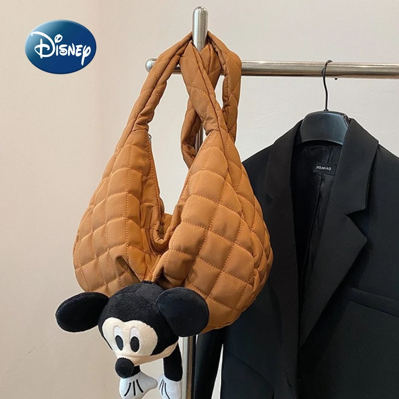 Disney Mickey New Women's Handbag Large Capacity Fashion Doll Women's Shoulder Bag Cartoon Doll Cute Casual Luxury Women's Bag