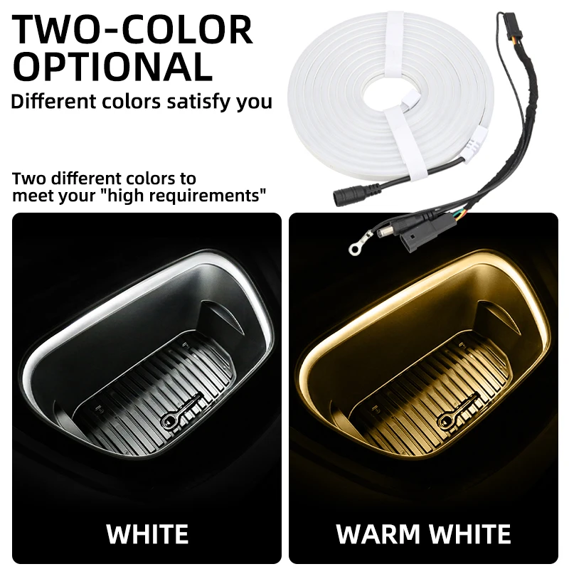 Luce d\'atmosfera del tronco anteriore per Tesla Model 3 Y Frunk Light Strip facile installazione impermeabile flessibile Auto modificata