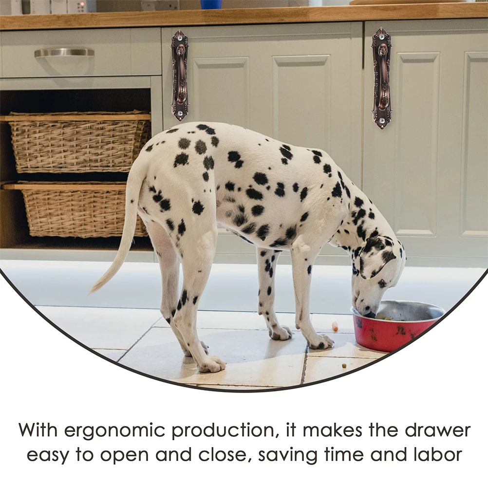 

4pcs Vintage Cabinet Knob Replacement Alloy Door Handle Decorative Drawer Pull Wardrobe Handle Durable Furniture Hardware