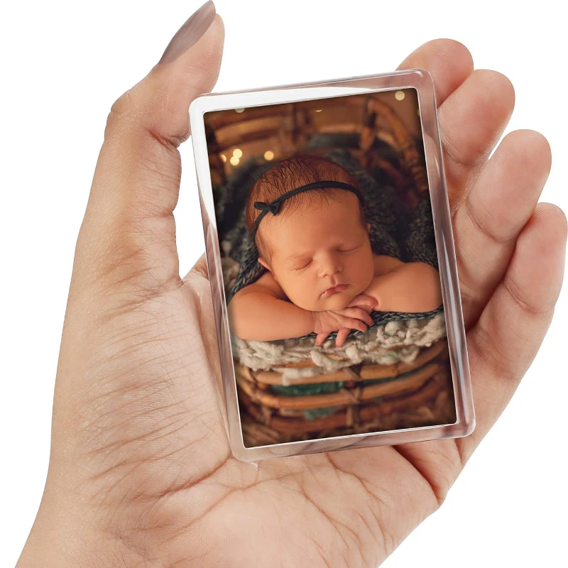 12/20/40Pcs Blank Photo Frame, Insert Fridge Magnets, Mini Magnetic Refrigerator Photo Picture Frames, 2x3.03 In