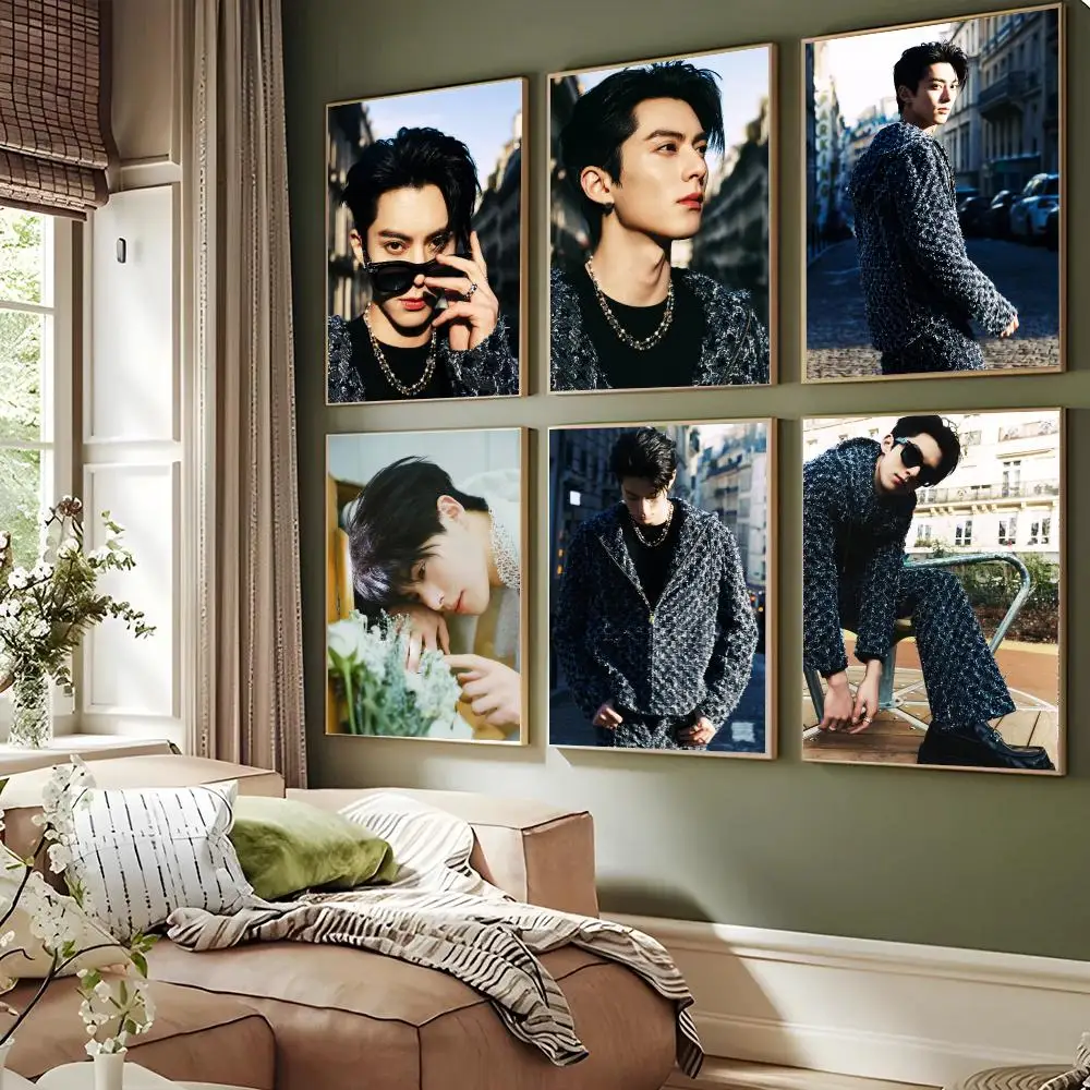 Actor D-dylan Wang Poster Self-adhesive Advanced Aesthetic Printing Paper Wall Art For Living Room Home Decor