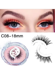 Self Adhesive Eyelashes Glue Free Reusable Full Strip Eyelash Thick Natural Makeup Tool False Lashes