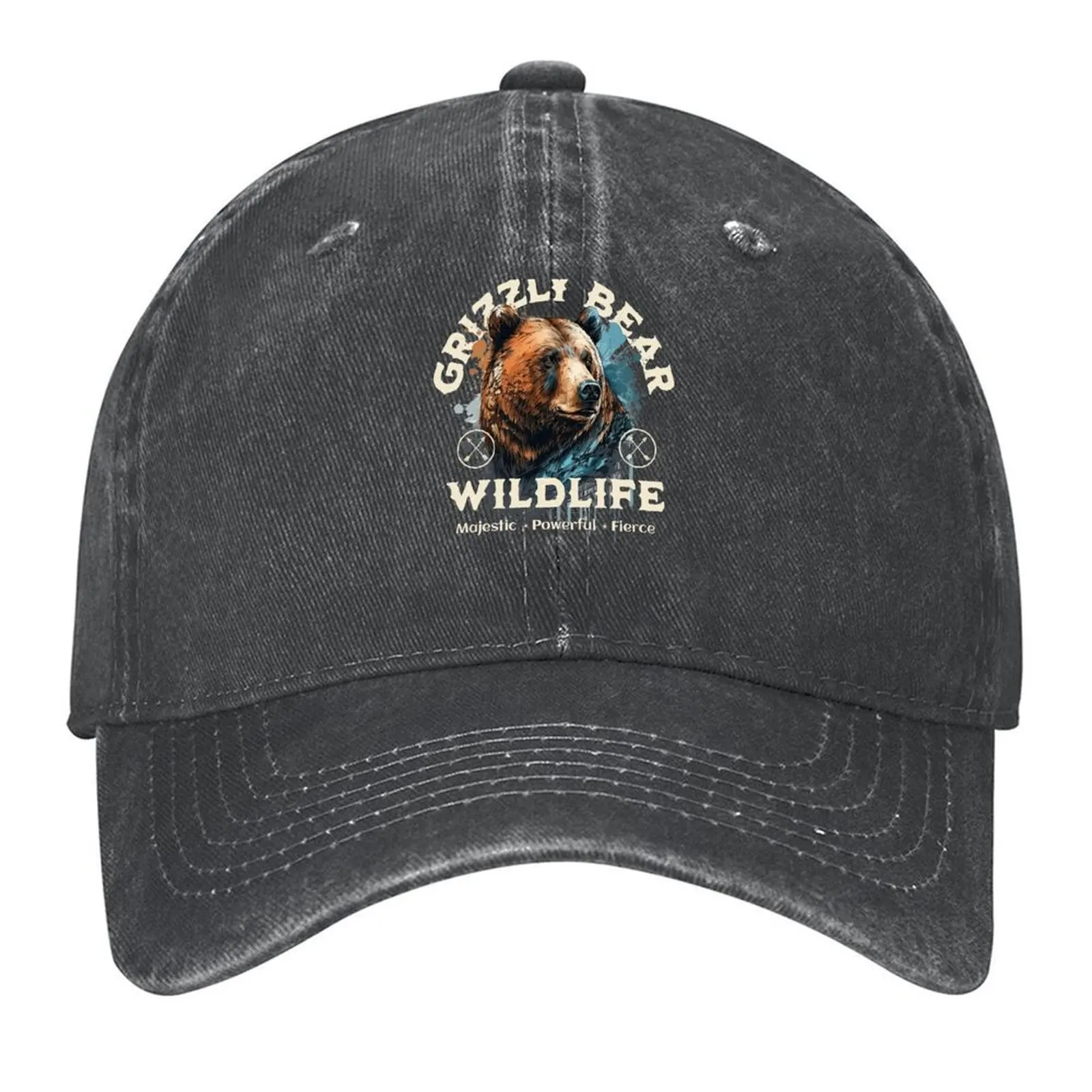 

Grizzly Bear Art Baseball Cap summer hat Trucker Hat Male hat sun Women's Hats Men's